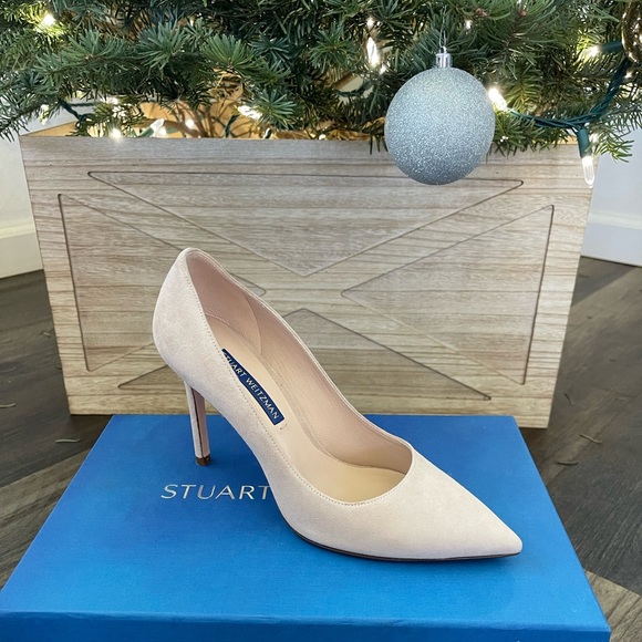 Stuart Weitzman Leigh 95 Dolce Suede Pumps Size 5.0 - Picture 3 of 12